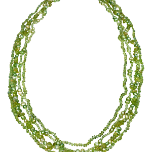 Peridot and pearl necklace